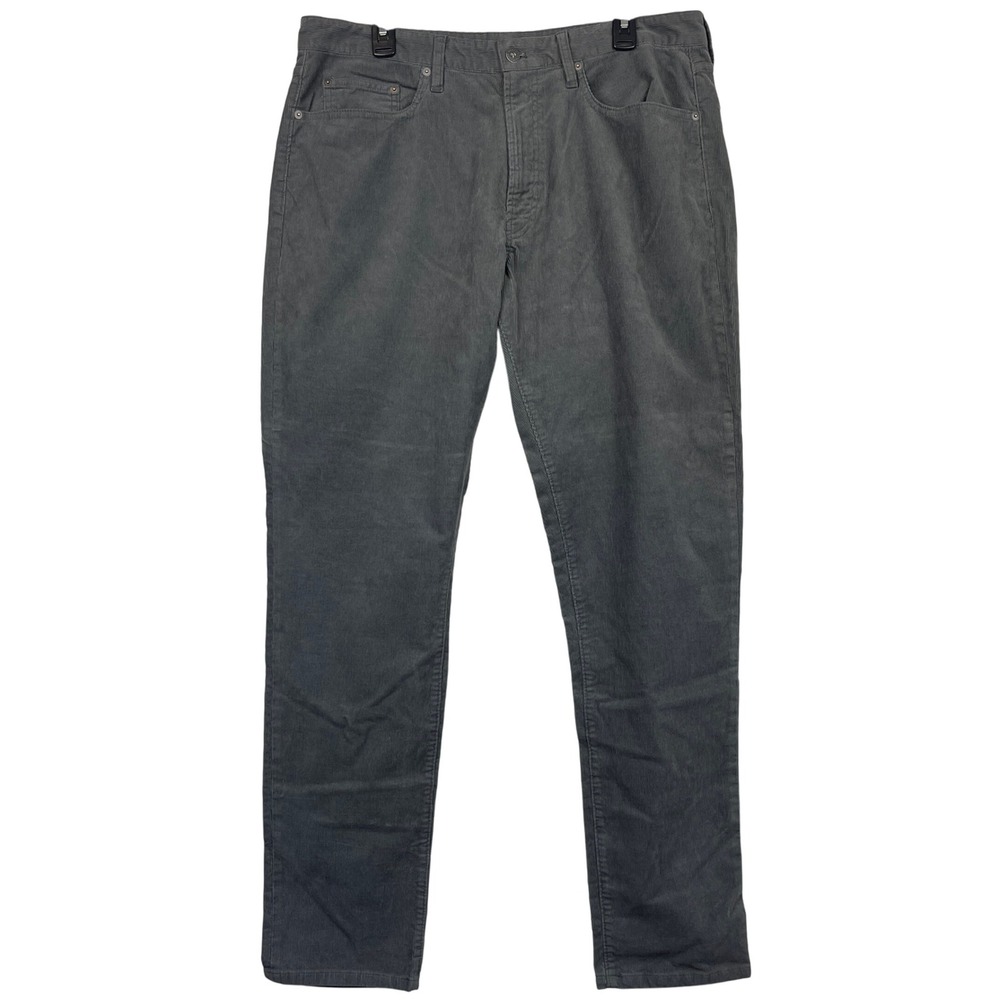 BONOBOS Corduroy 5 Pocket Pant Mens 36x34 Cotton Stretch Gray Zip Fly